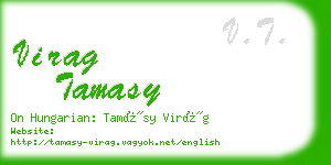 virag tamasy business card